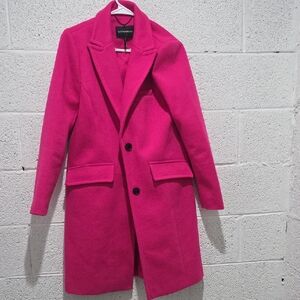 BCBGMaxAzria Fuchsia Trench Coat
